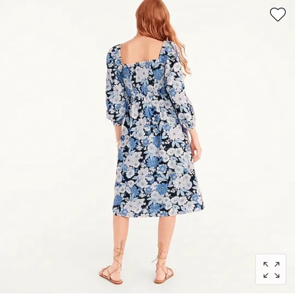 J.Crew linen daydream zinnia floral dress - Picture 3 of 10